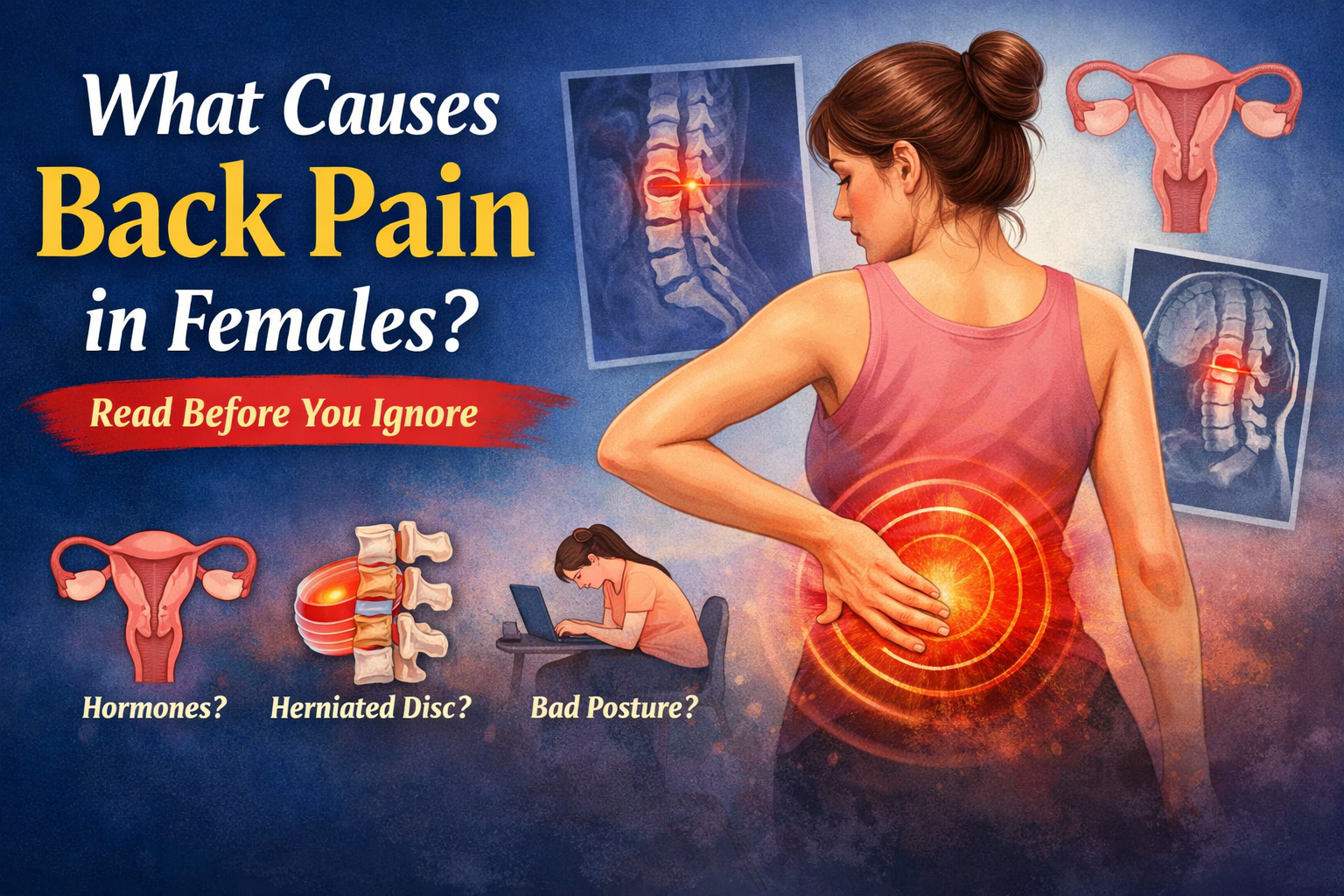 what causes back pain in females