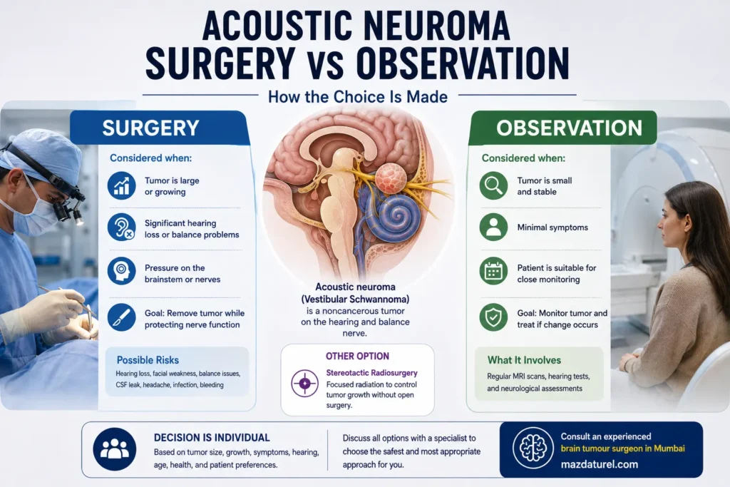 Acoustic Neuroma Surgery vs Observation: How the Choice Is Made