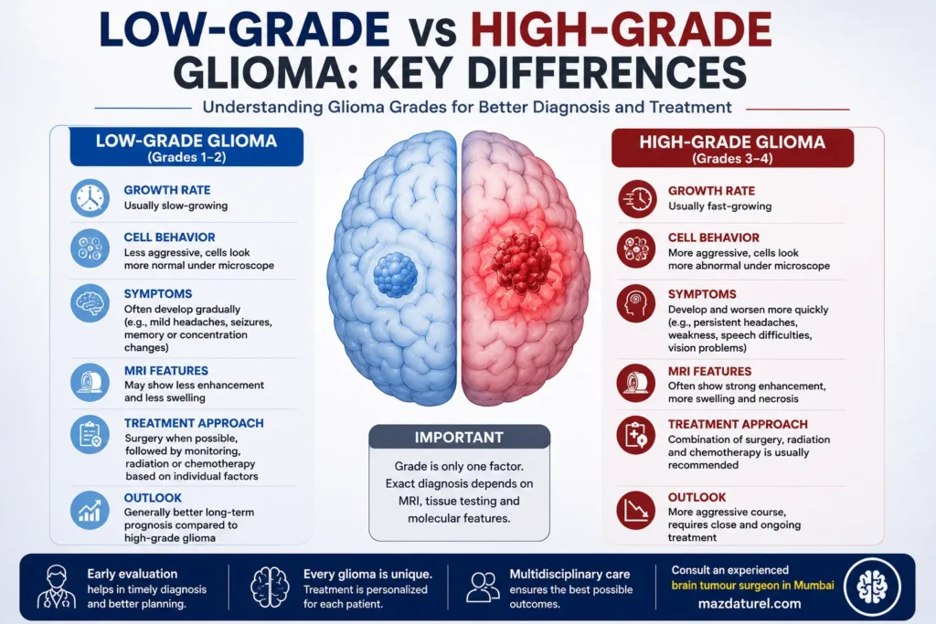 Low-Grade vs High-Grade Glioma: Key Differences